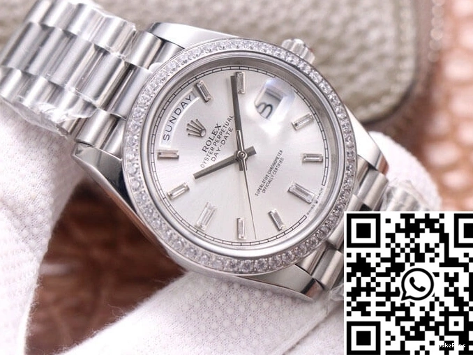 Day-Date M228349RBR-0001 Factory EW Rolex Dial Diamond Silver 0328
